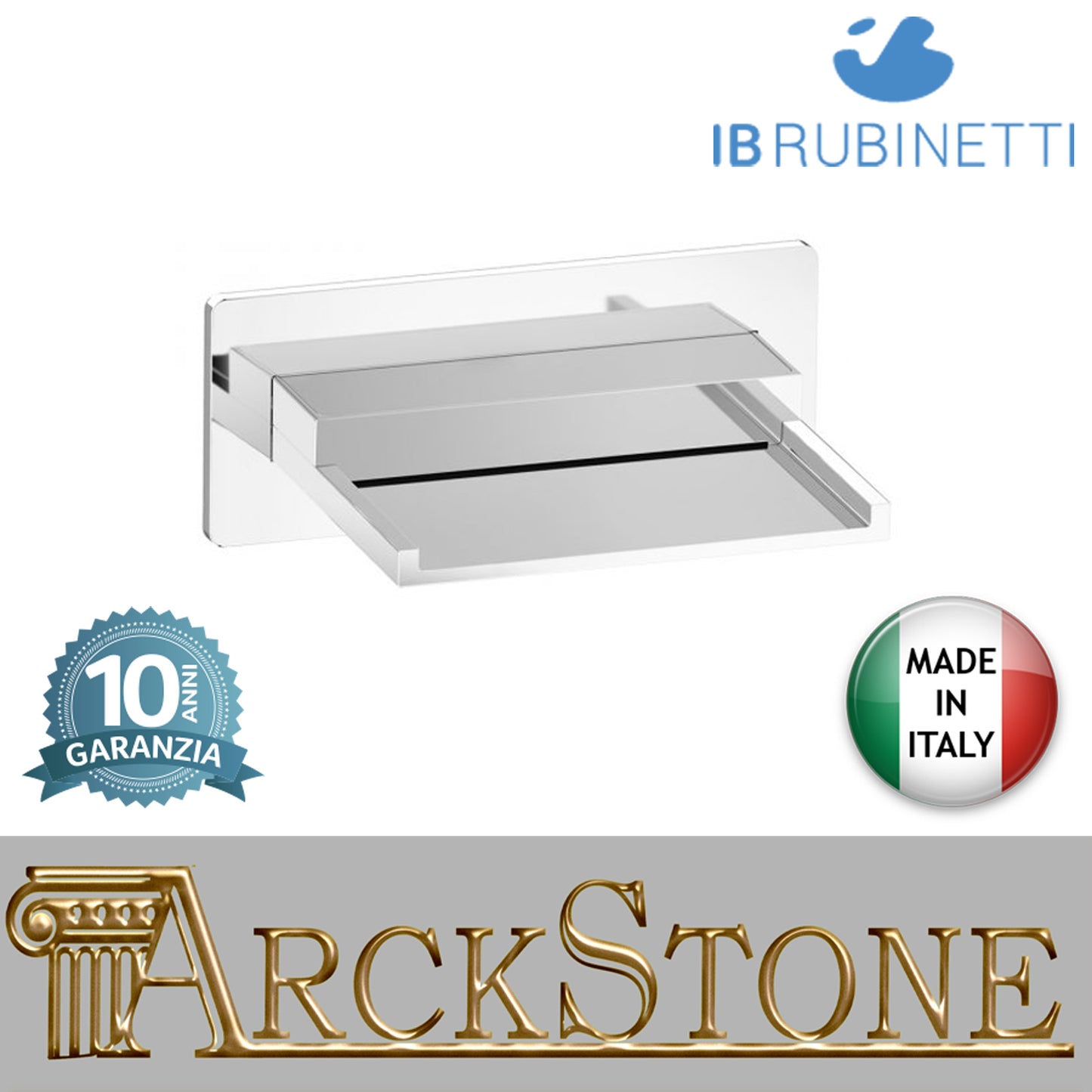 Bocca d'erogazione soffione esterno completo marca IB rubinetti modello Rubacuori rubinetteria rubinetto ottone cromato fontana finitura cromo rivenditore autorizzato qualità campania arredamento garanzia 10 anni azienda certificata made in italy