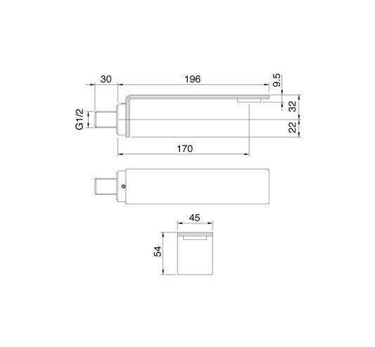 Rubinetterie Treemme 3M 5mm IT 2863 IS ZZ ZZ Bocca Getto Erogazione Acqua A Parete 170 mm Stile Moderno Materiale Acciaio Inox Finitura Acciaio Spazzolato