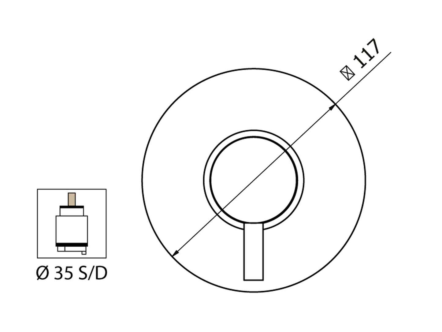 Miscelatore Incasso Doccia Duemmeggi Round Muro Parete 1 Foro 1 Via Meccanico 1 Leva Manopola Monoforo Monocomando Con Piastra Stile Moderno Materiale Ottone Finitura Cromata Made in Italy Garanzia 5 Anni