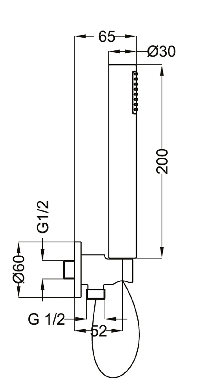 Kit Doccia Tondo Completo Di Duplex Tondo In Ottone Con Presa Acqua Flex Flessibile Inox cm 150 Doppia Aggraffiatura E Doccia Tonda In Ottone Duemmeggi Round Ottone Finitura Cromata