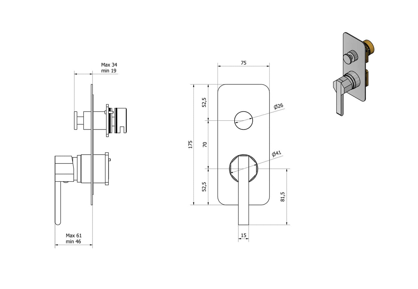 Miscelatore doccia incasso due vie completo marca IB rubinetti modello Belmondo Elle rubinetteria rubinetto ottone cromato bagno casa Rivenditore Autorizzato Campania Arredamento Arredo Finitura Cromo Fontana azienda certificata made in italy qualità