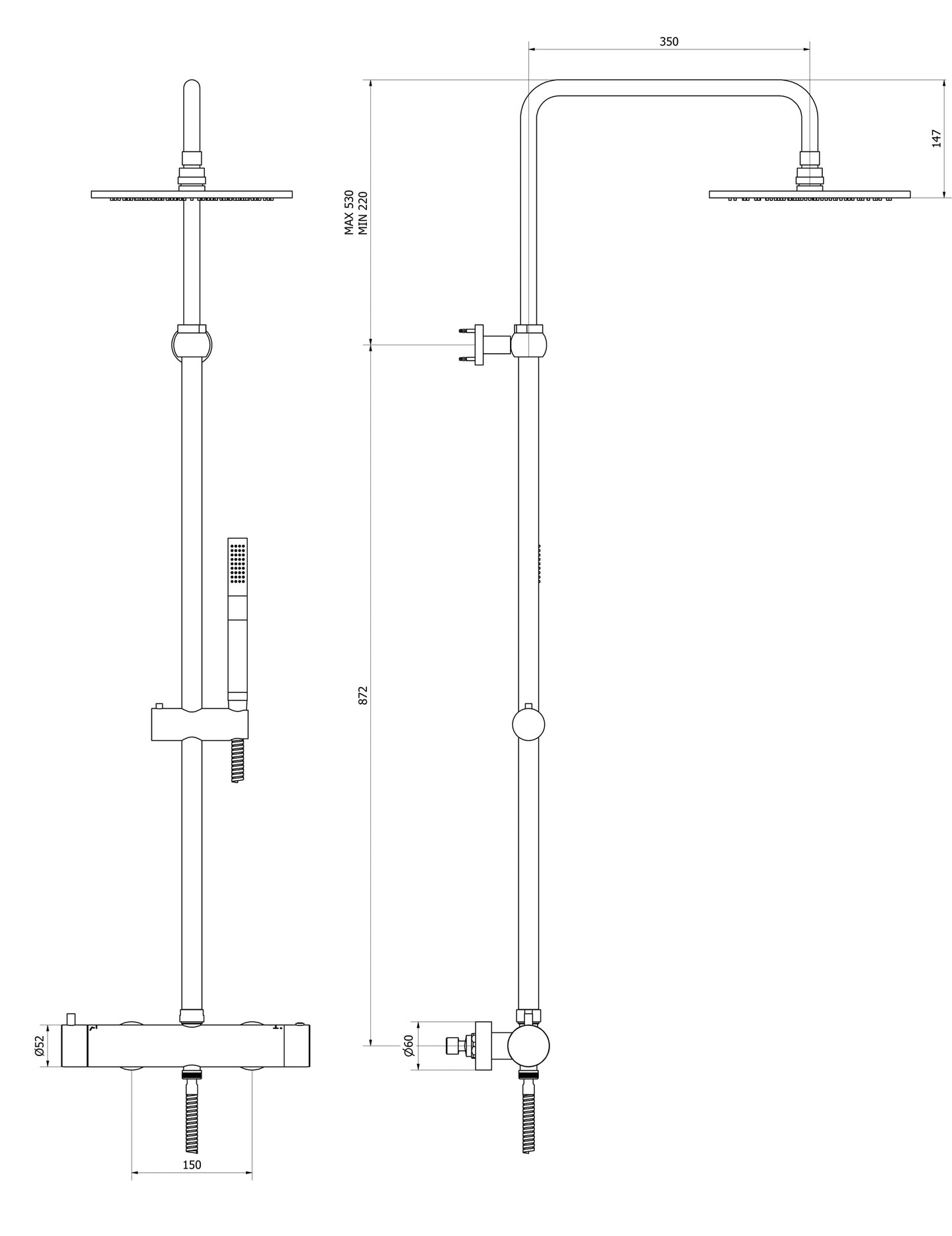 Colonna Doccia Completo Di Miscelatore Kit Doccia Soffione IB Rubinetti Industria Materiale Ottone Finitura Cromata