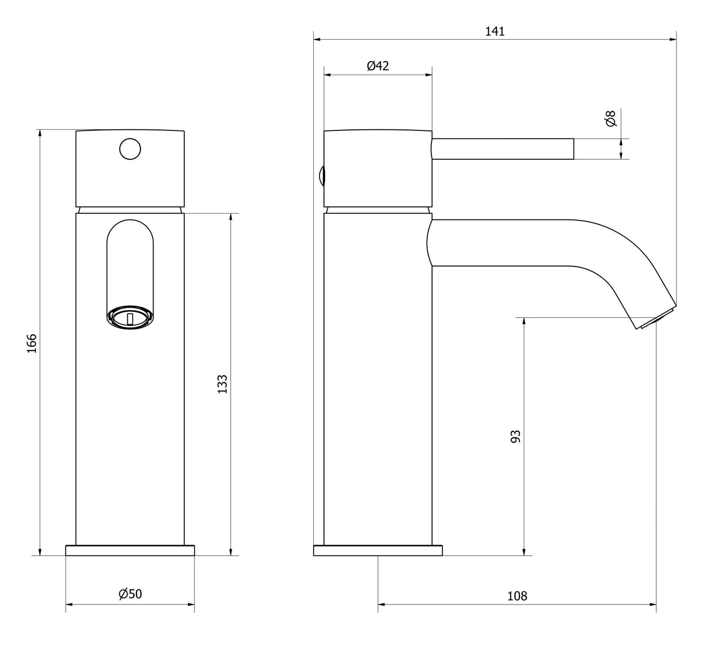 Miscelatore Lavabo IB Rubinetti Industria Completa Di Piletta Di Scarico Click-Clack Materiale Ottone Finitura Cromata