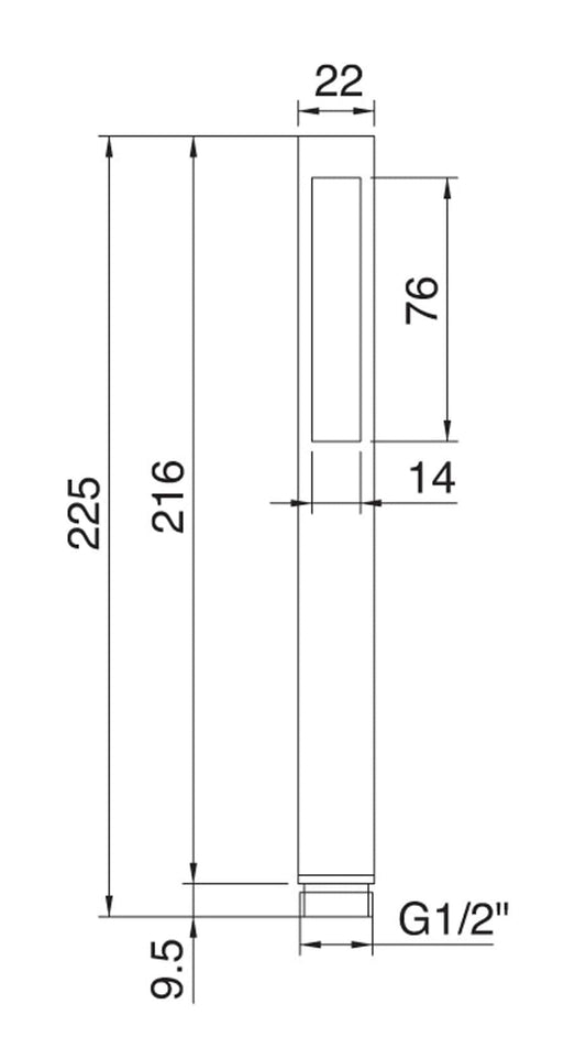 Rubinetterie Treemme SHOWERS & THERMOSTATICS Doccetta A Mano Anticalcare Quadra Materiale Metallo Finitura Cromata