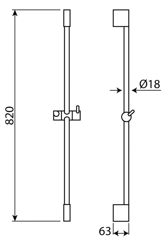 Duemmeggi Trandy Asta Saliscendi In Ottone Ø18 Millimetri Con Supporti Murali E Porta Sapone In ABS Con Flessibile Doppia Aggraffatura E Doccetta Royal Ø110 Tre Getti Anticalcare Finitura Cromata