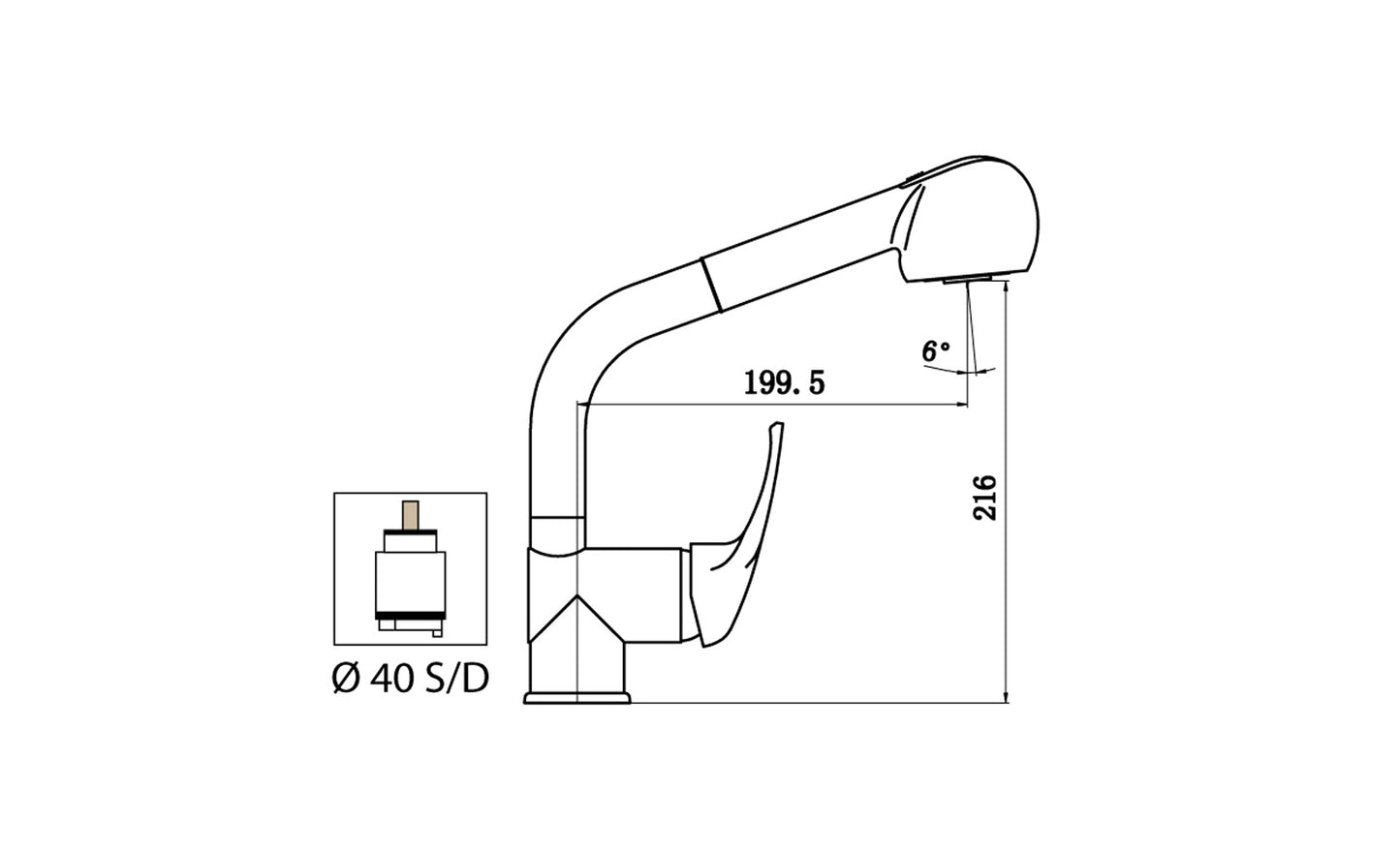 Miscelatore Lavello Cucina Lavatoio Lavapanni Monocomando Leva Laterale Con Doccia Doccetta Estraibile Duemmeggi Sigma Appoggio Monoforo 1 Foro 1 Leva Manopola Monocomando Stile Contemporaneo Moderno Classico Materiale Ottone Finitura Cromata Made in Ital