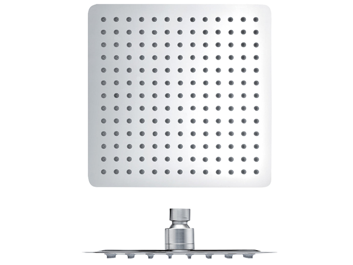 Soffione Acciaio Inox 316 Quadro Con Anticalcare 300x300 mm Slim Duemmeggi Soffioni Inox Marte Installazione Parete Muro Soffitto Forma Quadrato Getto Pioggia Stile Moderno Finitura Cromata Made in Italy Garanzia 5 Anni