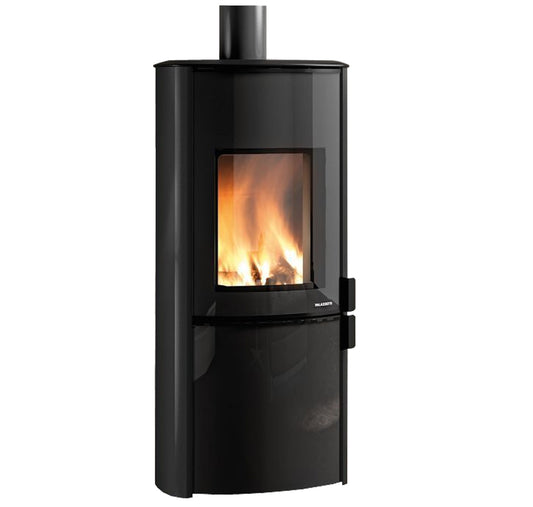 Stufa Legna Aria Calda Naturale Palazzetti Sofia Potenza 9 kW Rivestimento Acciaio Top Ceramica Colore Grigio Antracite