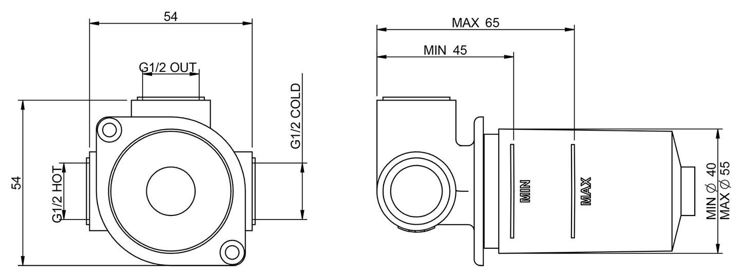 Rubinetterie Treemme UP+ Miscelatore Monocomando Remoto Lavabo Doccia Incasso Senza Piastra Materiale Ottone Finitura Cromata