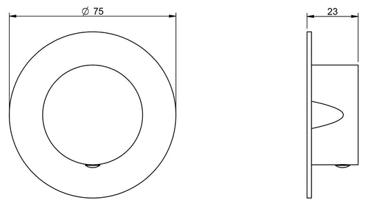 Rubinetterie Treemme Showers & Thermostatics Rubinetto D'Arresto 1/2” Monoforo Installazione Incasso Parete Materiale Ottone Finitura Cromata Parte Interna Esterna Incluse