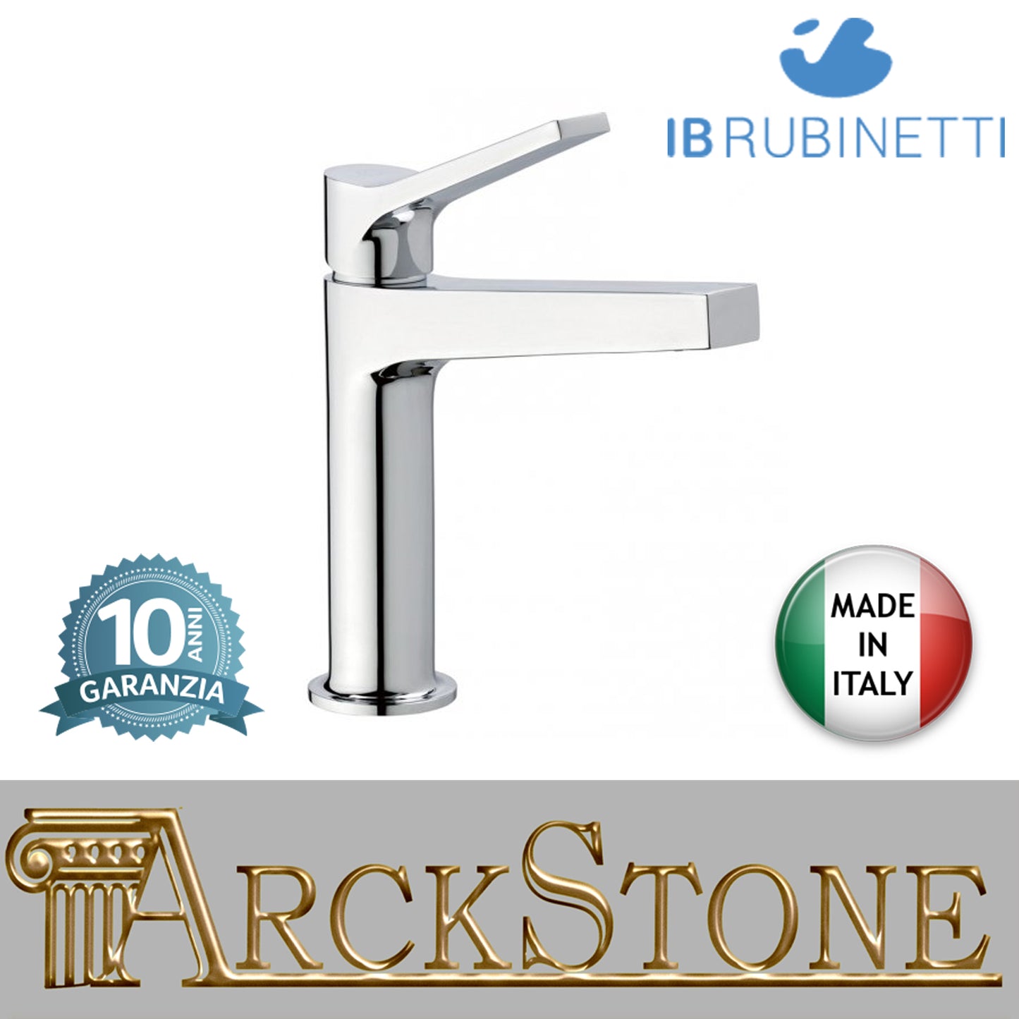 Miscelatore lavabo completo di piletta di scarico click-clack marca IB rubinetti modello Twitter rubinetteria rubinetto ottone cromato fontana finitura cromo rivenditore autorizzato campania arredamento garanzia 10 anni qualità made in italy azienda