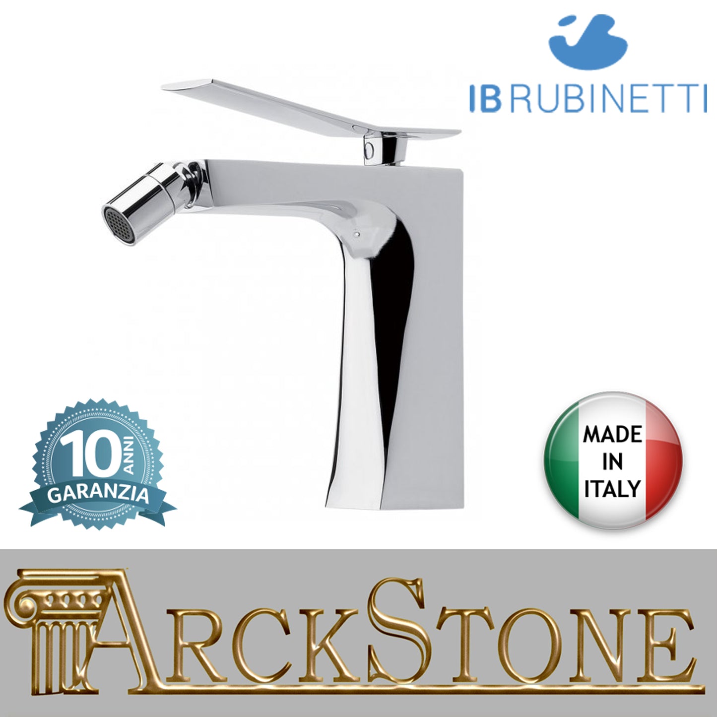 Miscelatore bidet completo di piletta di scarico click-clack marca IB rubinetti modello Wave rubinetteria classica rubinetto ottone cromato fontana finitura cromo rivenditore autorizzato campania arredamento garanzia 10 anni azienda made in italy