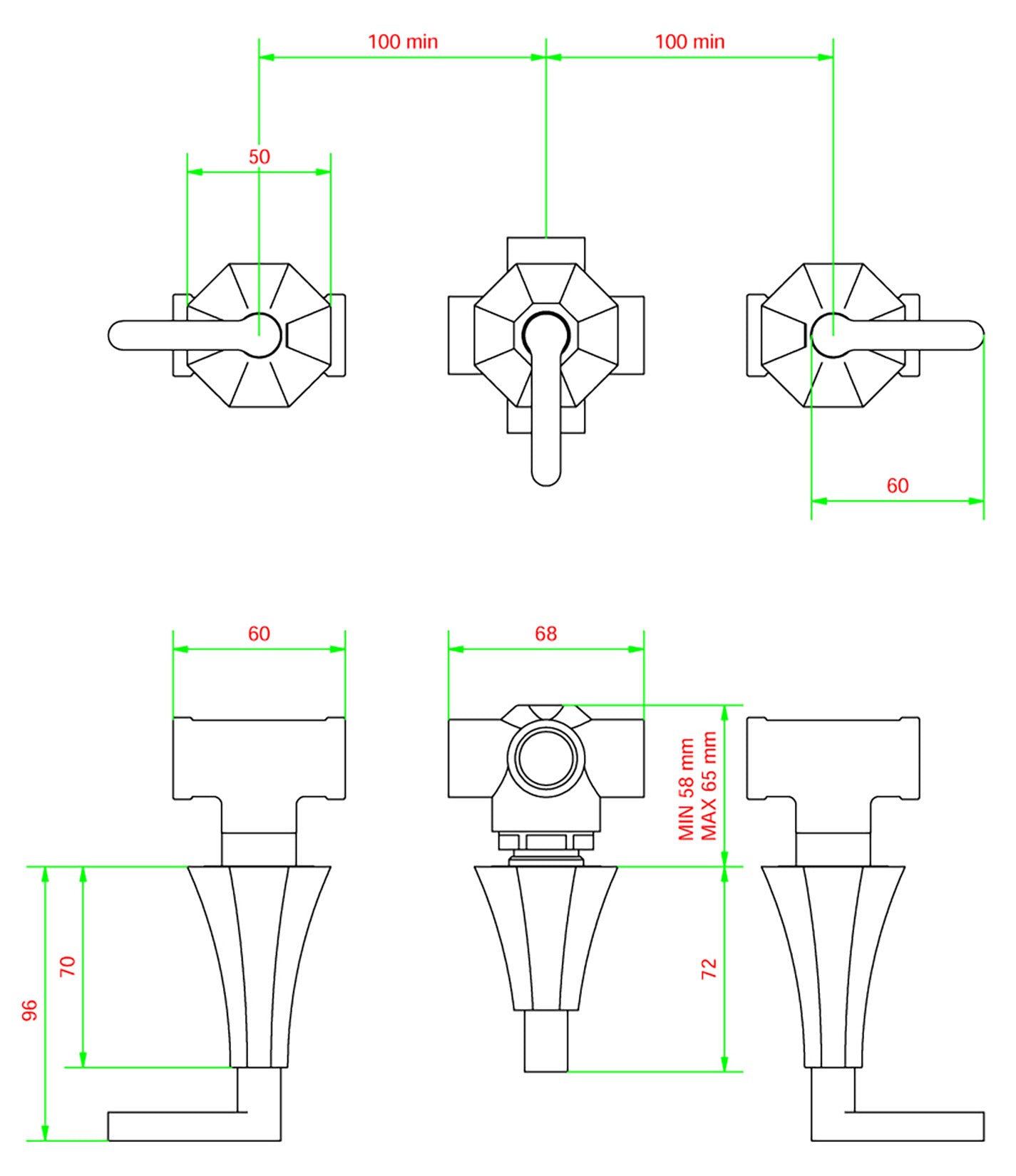 Doccia incasso tradizionale a due vie con deviatore marca IB rubinetti modello Belmondo Elle rubinetteria rubinetto ottone cromato bagno casa muro Rivenditore Autorizzato Campania Arredamento Arredo Finitura Cromo azienda certificata qualità garanzia