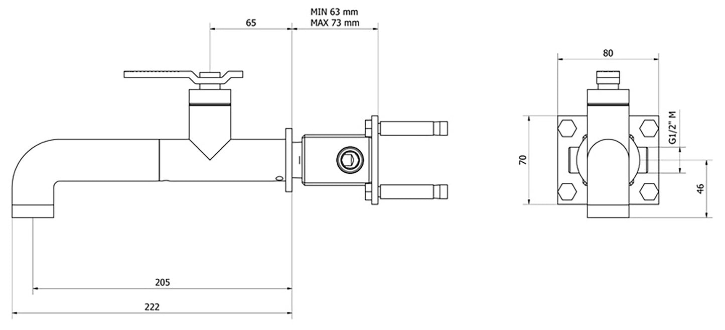 Miscelatore lavabo marca IB Rubinetti modello Bold Lever Flat finitura ottone cromato parete incasso monoforo leva piatta muro rubinetto rubinetteria acqua fontana cromo mix completo piletta scarico click-clack rivenditore campania napoli garanzia 10 anni