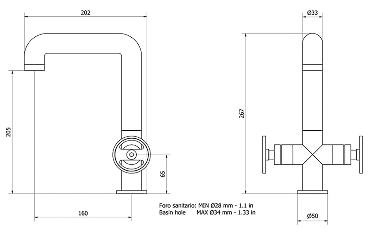 Miscelatore lavabo marca IB Rubinetti modello Bold Round finitura ottone cromato alto appoggio monoforo completo due leve tonde piletta scarico click-clack rubinetto rubinetteria fontana mix cromo rivenditore campania napoli garanzia 10 anni made in italy