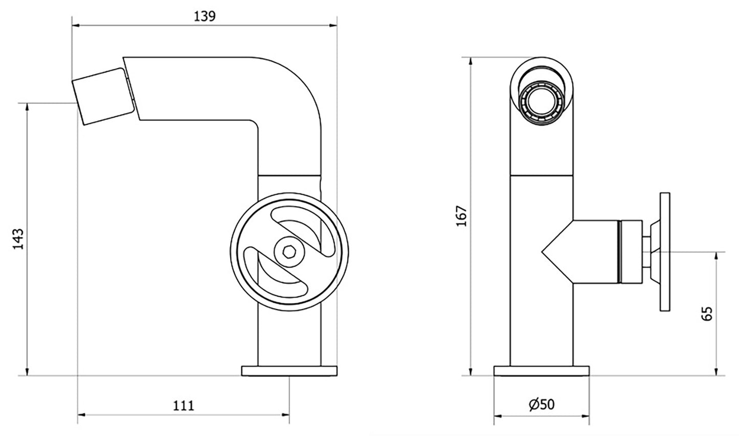 Miscelatore bidet marca IB Rubinetti modello Bold Round finitura ottone cromato appoggio monoforo leva tonda completo piletta scarico click-clack rubinetto rubinetteria mix fontana bagno cromo rivenditore campania napoli garanzia 10 anni made Italy