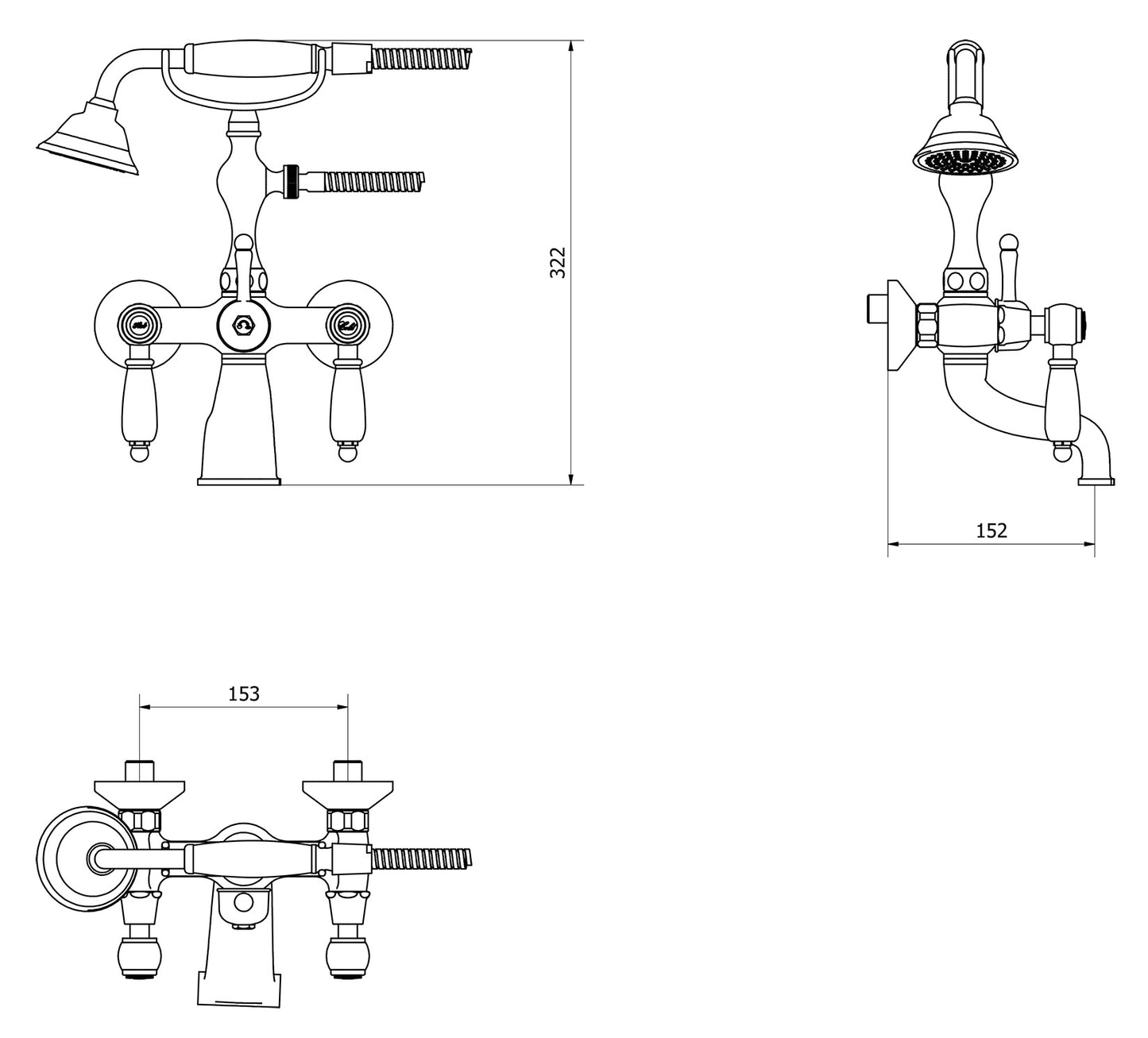 Miscelatore gruppo vasca esterno a parete completo di accessori doccia marca IB rubinetti modello Hermes Elle rubinetteria rubinetto ottone cromato bagno casa parete muro fontana finitura cromo rivenditore autorizzato campania arredamento made in italy