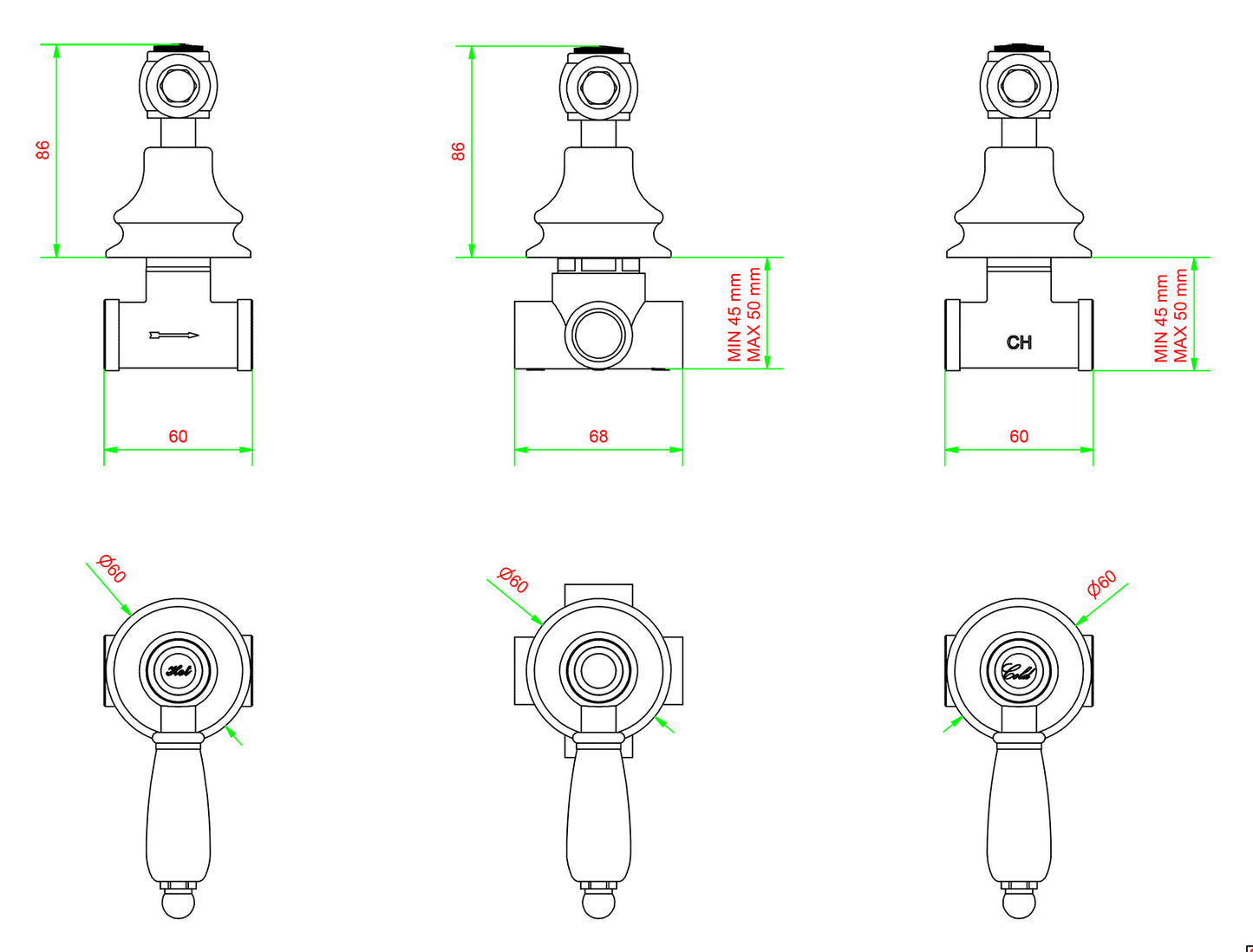 Doccia ad incasso tradizionale a due vie con deviatore marca IB rubinetti modello Hermes Elle rubinetteria rubinetto ottone cromato bagno casa fontana finitura cromo rivenditore autorizzato campania arredo qualità garanzia 10 anni made in italy azienda