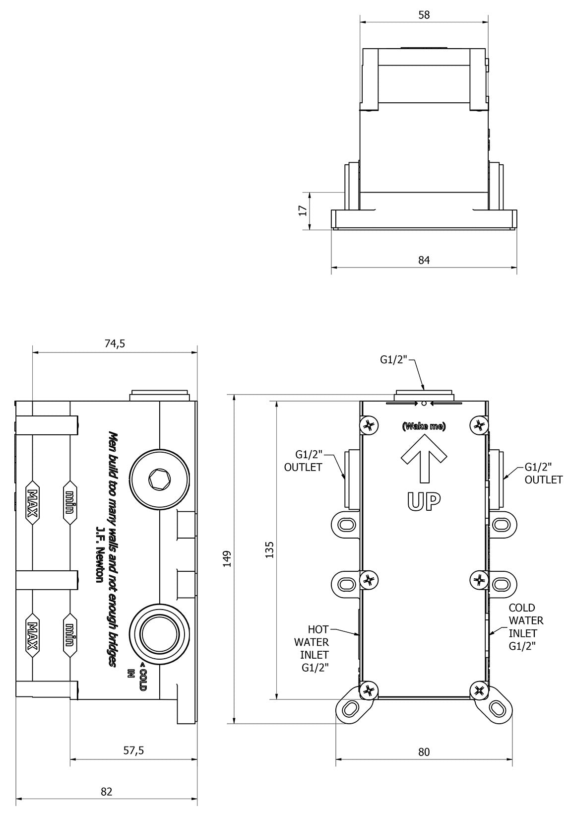 Miscelatore doccia incasso tre vie completo marca IB rubinetti modello SuperBox rubinetteria rubinetto ottone cromato fontana finitura cromo rivenditore autorizzato campania arredamento qualità garanzia 10 anni azienda certificata made in italy