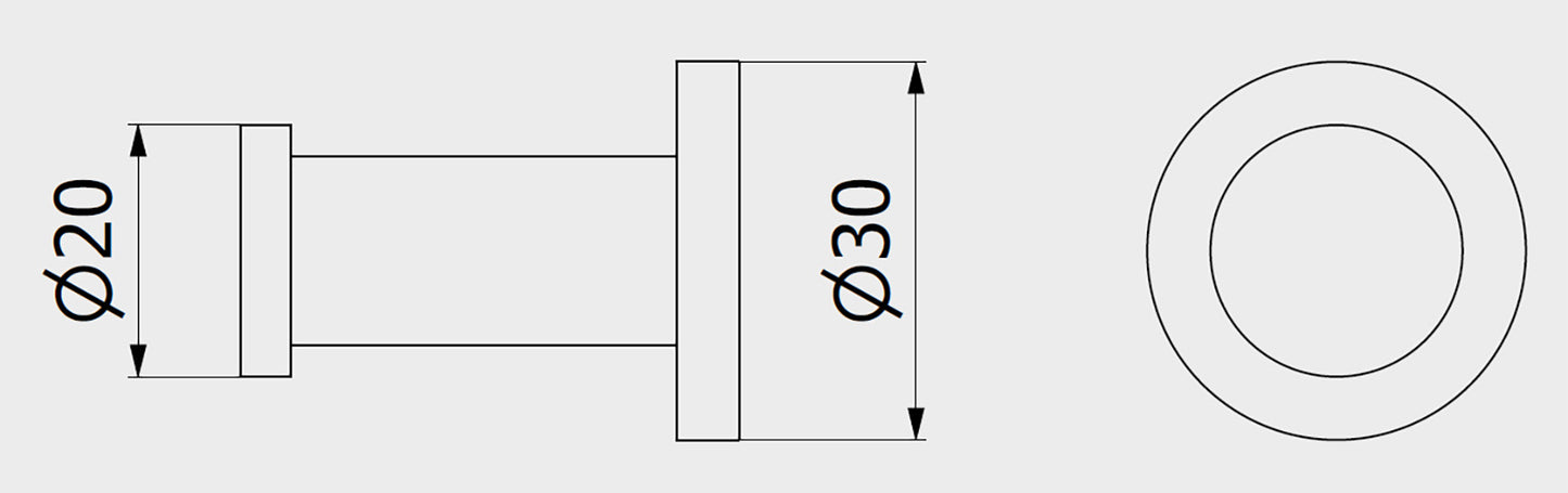 We Are Ib Rubinetti Solferino SO008CC Appendino Per Abiti Accappatoio Asciugamani Tondo Diametro Ø 20 mm Profondità 39,5 mm Installazione Parete Materiale Ottone Finitura Cromata Stile Moderno