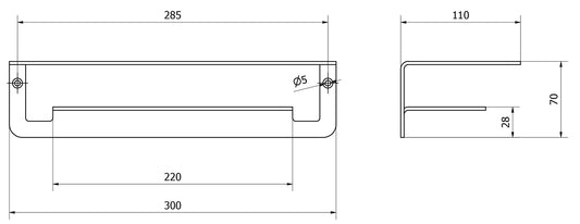 We Are Ib Rubinetti Solferino SO015CC Mensola Porta Oggetti Per Bagno Lunghezza 300 mm Profondità 110 mm Altezza 70 mm Installazione Parete Materiale Ottone Finitura Cromata Stile Moderno