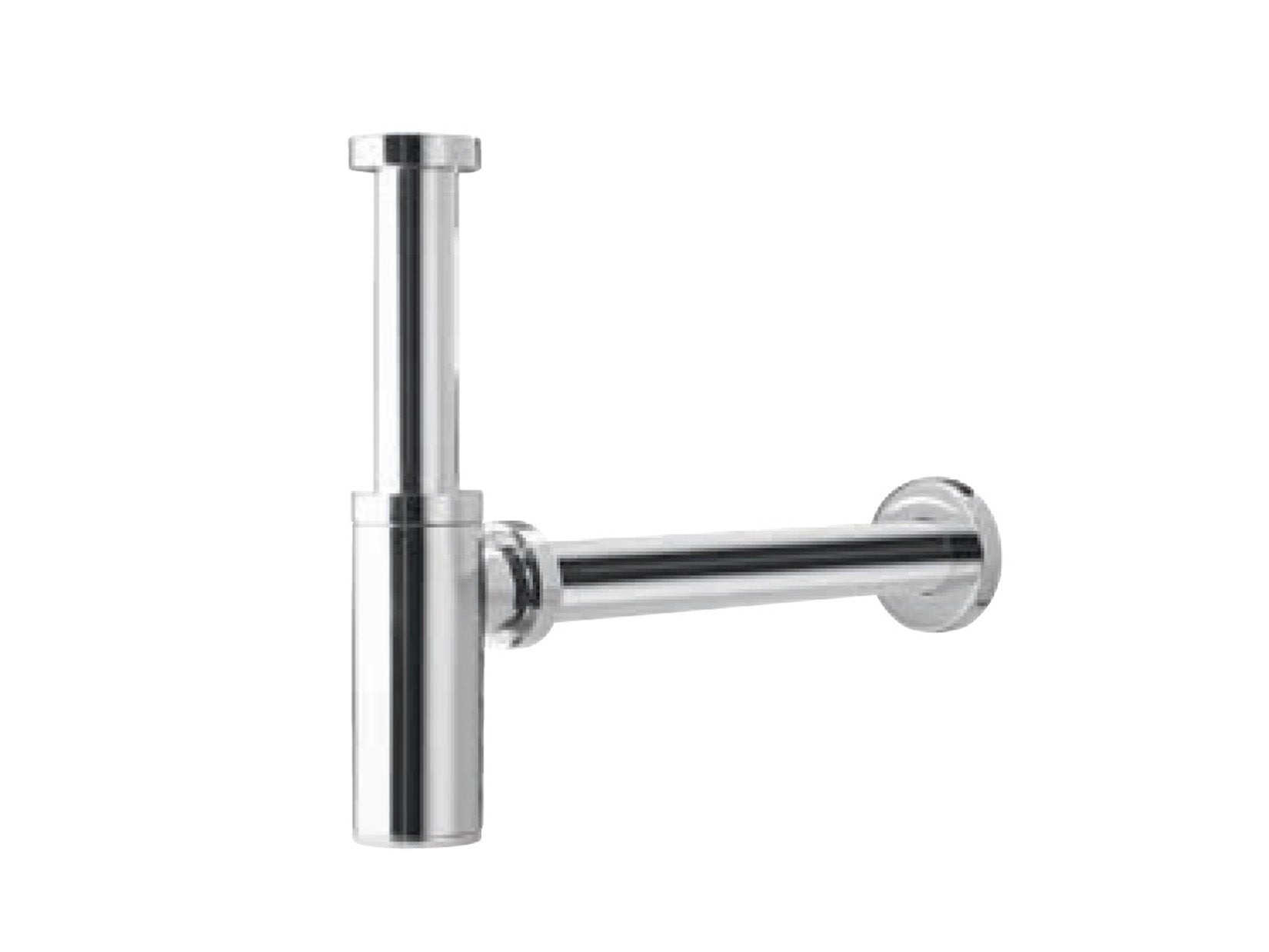 Sifone A Vista Rubinetterie Treemme Hedo' Tondo Materiale Ottone Finitura Cromata