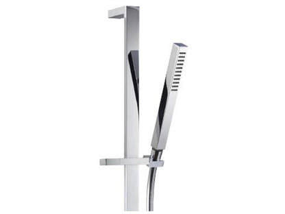 Rubinetterie Treemme SHOWERS & THERMOSTATICS Kit Saliscendi Quadro Con Doccetta In Metallo Senza Presa Acqua Finitura Cromata