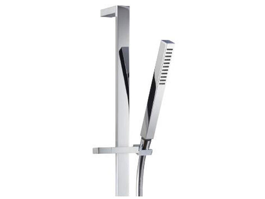 Rubinetterie Treemme SHOWERS & THERMOSTATICS Kit Saliscendi Quadro Con Doccetta In Metallo Senza Presa Acqua Finitura Cromata