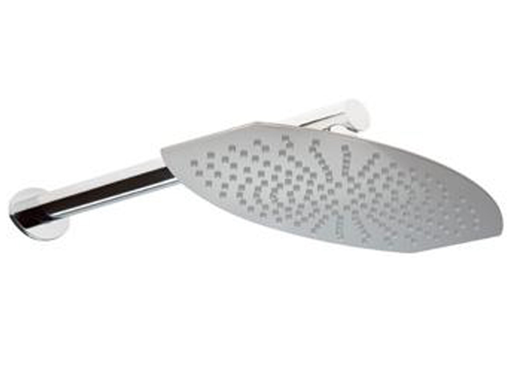 Soffione Doccia A Parete Ovale In Metallo 200 x 320 mm Anticalcare Con Braccio Doccia 350 mm Rubinetterie Treemme Hedo' Materiale Metallo Finitura Cromata