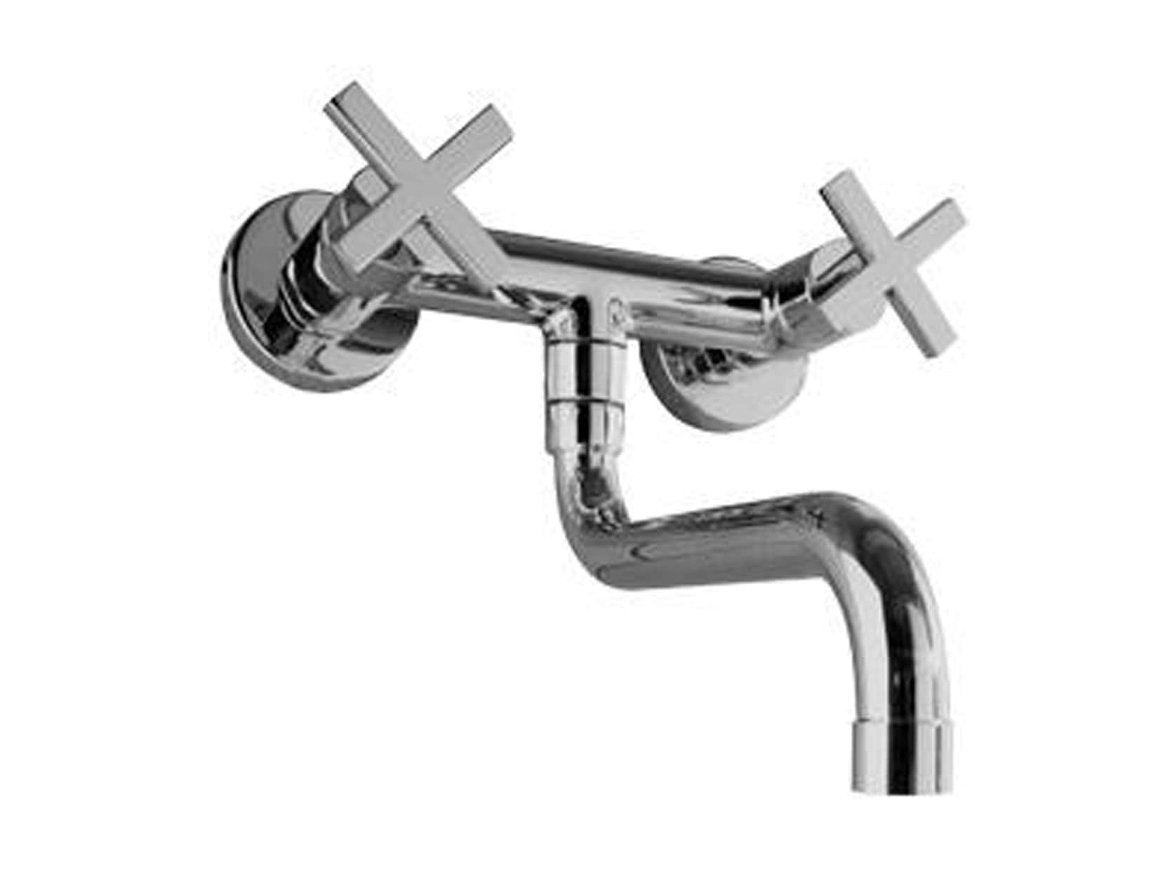 Rubinetterie Treemme KITCHEN - DESIGN Miscelatore Gruppo Lavello Cucina A Parete Stile Moderno Con Bocca Girevole Materiale Ottone Finitura Cromata