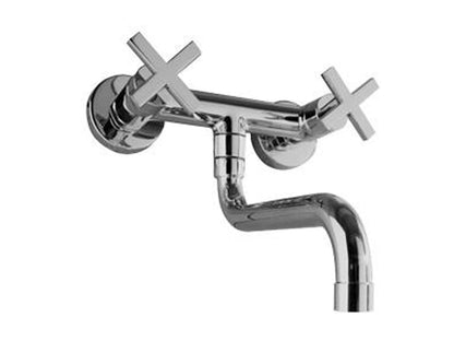 Rubinetterie Treemme KITCHEN - DESIGN Miscelatore Gruppo Lavello Cucina A Parete Stile Moderno Con Bocca Girevole Materiale Ottone Finitura Cromata