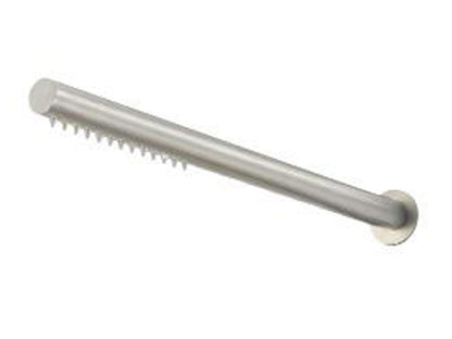 Rubinetterie Treemme 3M 22MM RWIT 1147 IS 02 Soffione Doccia Cilindrico A Parete Pioggia Lunghezza 420 mm Diametro Ø 22 mm In Materiale Acciaio Stile Moderno Finitura Acciaio Spazzolato Opaco Inox