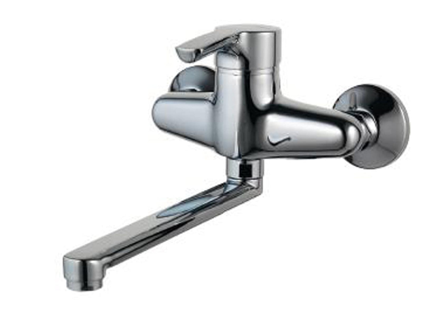 Rubinetterie Treemme 3M Contract Kitchen S IT 1230 CC LG ZZ Miscelatore Monocomando Lavello Cucina A Parete 2 Fori Stile Moderno Materiale Ottone Finitura Cromata