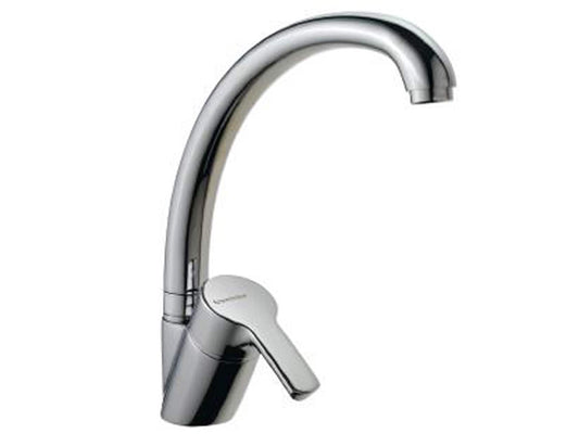 Rubinetterie Treemme 3M Contract Kitchen S IT 1232 CC LG ZZ Miscelatore Monocomando Appoggio Lavello Cucina Standard Monoforo Stile Moderno Materiale Ottone Finitura Cromata