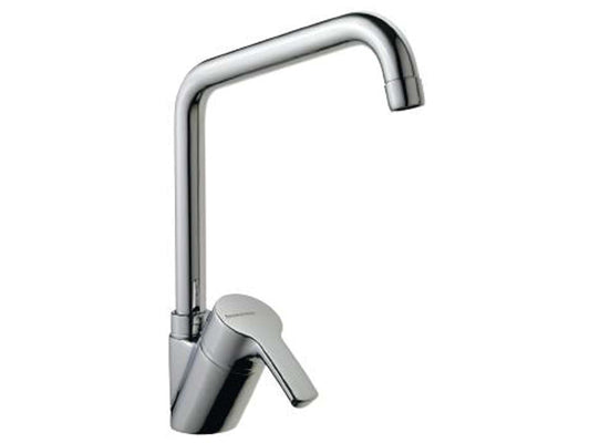 Rubinetterie Treemme 3M Contract Kitchen S IT 1233 CC LG ZZ Miscelatore Monocomando Appoggio Lavello Cucina Standard Monoforo Stile Moderno Materiale Ottone Finitura Cromata