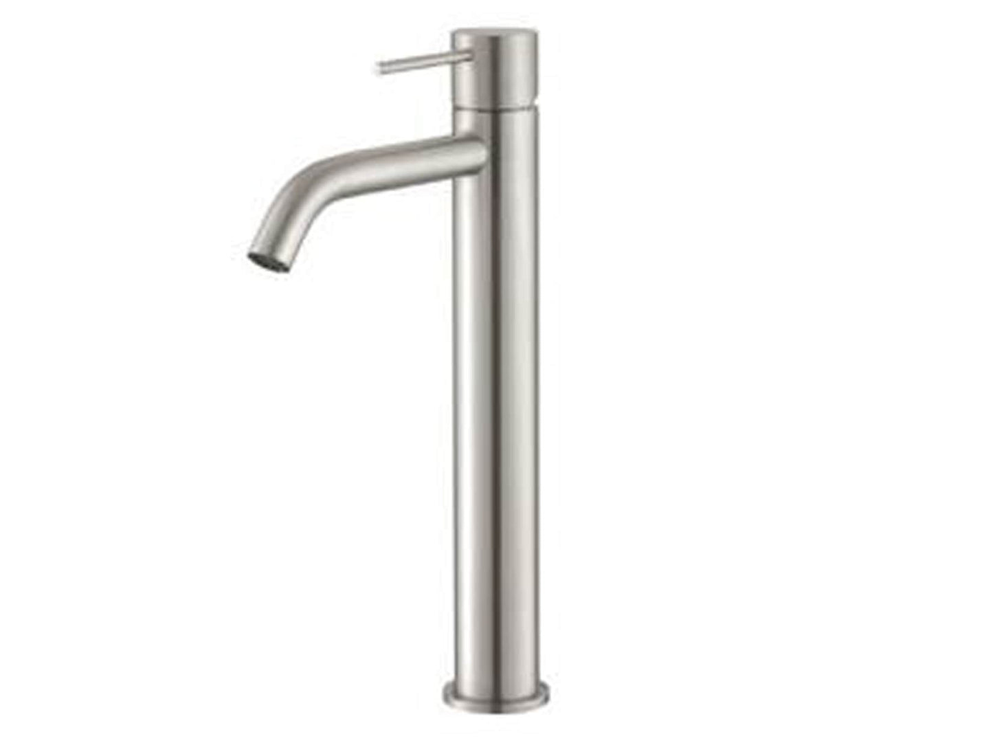 Rubinetterie Treemme 40MM Miscelatore Monocomando Monoforo Appoggio Lavabo 340 mm Stile Moderno Materiale Acciaio Finitura Acciaio Spazzolato Opaco Inox