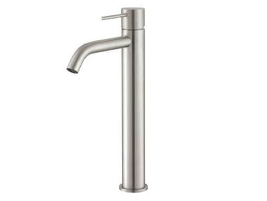 Rubinetterie Treemme 40MM Miscelatore Monocomando Monoforo Appoggio Lavabo 340 mm Stile Moderno Materiale Acciaio Finitura Acciaio Spazzolato Opaco Inox