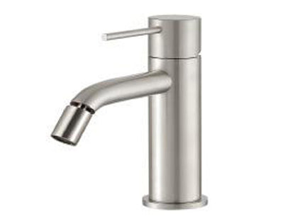 Rubinetterie Treemme 40MM Miscelatore Monoforo Monocomando Bidet Appoggio Con Areatore Orientabile Senza Piletta Di Scarico Stile Moderno Materiale Acciaio Finitura Acciaio Spazzolato Opaco Inox