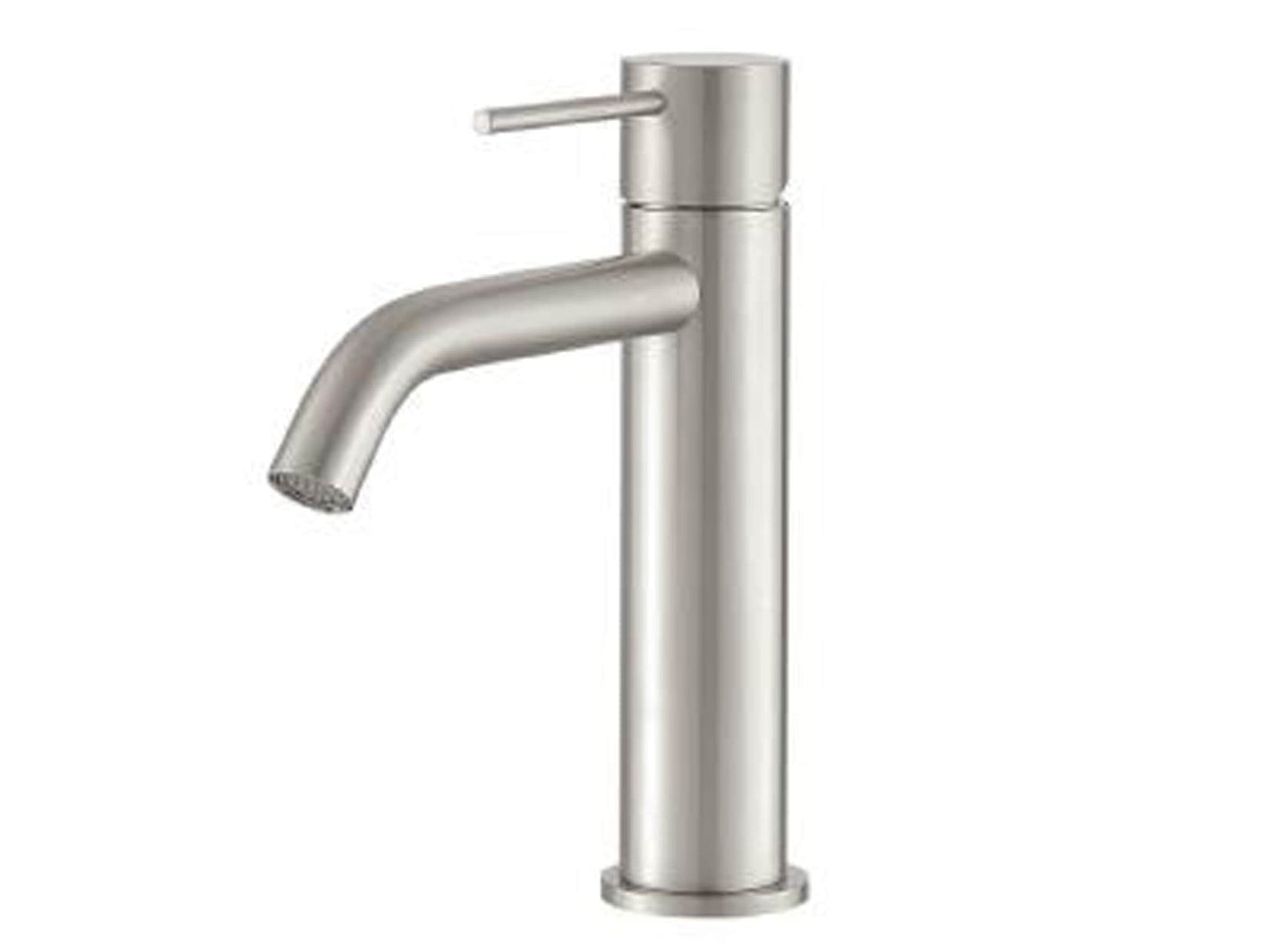 Rubinetterie Treemme 40MM Miscelatore Monocomando Monoforo Appoggio Lavabo 225 mm Stile Moderno Materiale Acciaio Finitura Acciaio Spazzolato Opaco Inox