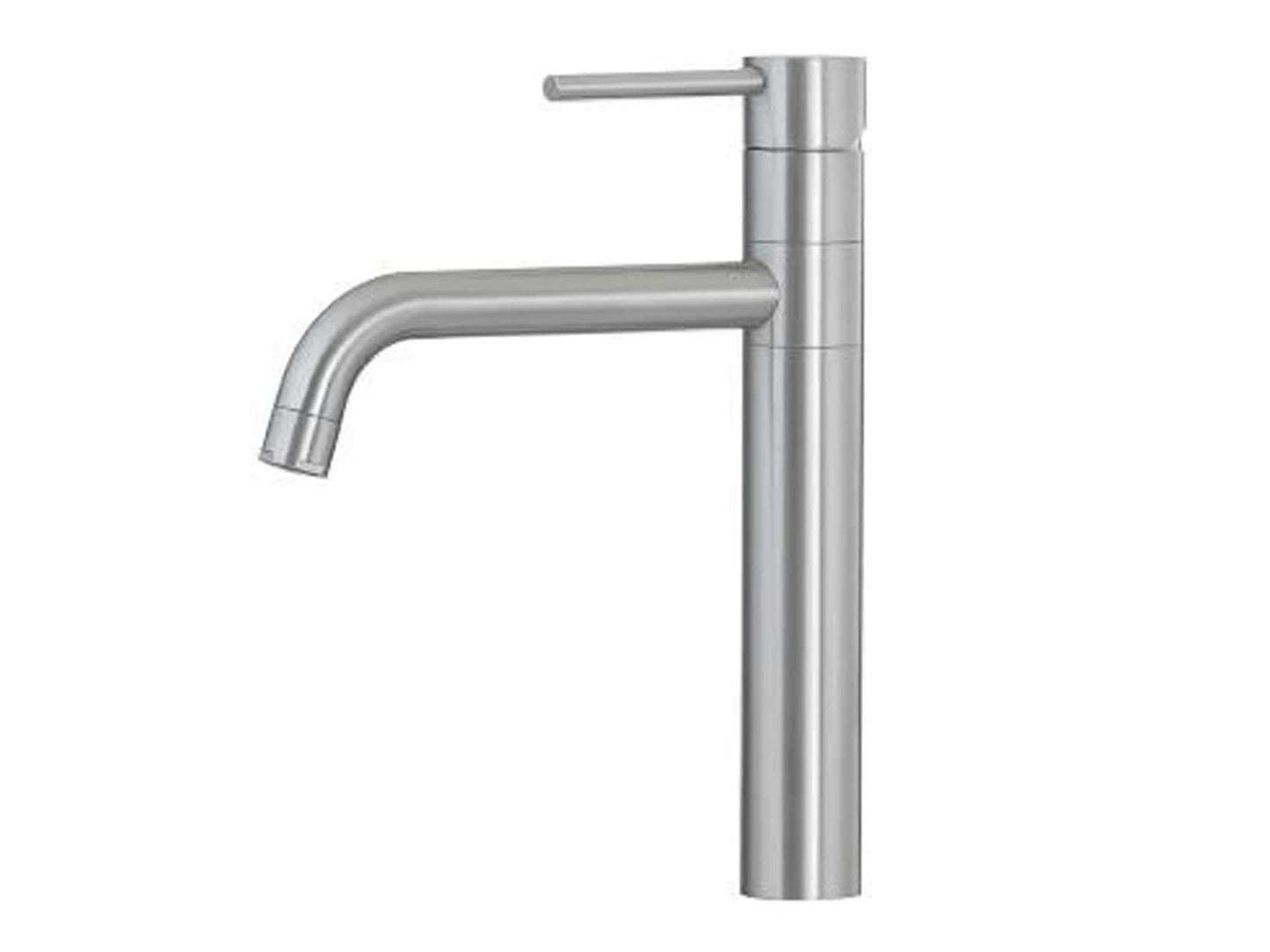 Rubinetterie Treemme 40mm IT 1331 IS 40 ZZ Miscelatore Monoforo Monocomando Appoggio Lavello Cucina Standard Stile Moderno Collo Girevole 360° Materiale Acciaio Finitura Acciaio Spazzolato Opaco Inox