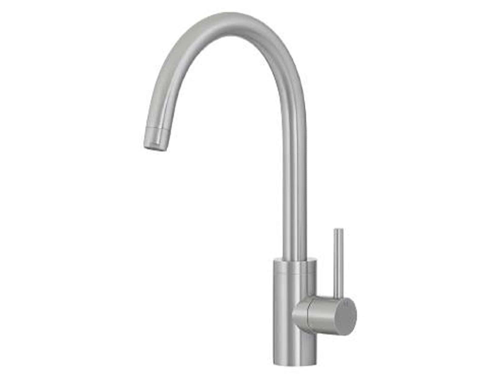 Rubinetterie Treemme 40mm IT 1332 IS 40 ZZ Miscelatore Monoforo Monocomando Appoggio Lavello Cucina Standard Stile Moderno Bocca Girevole Materiale Acciaio Finitura Acciaio Spazzolato Opaco Inox