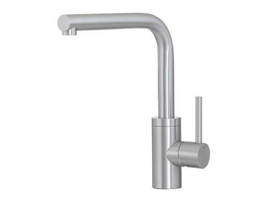 Rubinetterie Treemme 40mm IT 1334 IS 40 ZZ Miscelatore Monoforo Monocomando Appoggio Lavello Cucina Standard Bocca Girevole Stile Moderno Materiale Acciaio Finitura Acciaio Spazzolato Opaco Inox