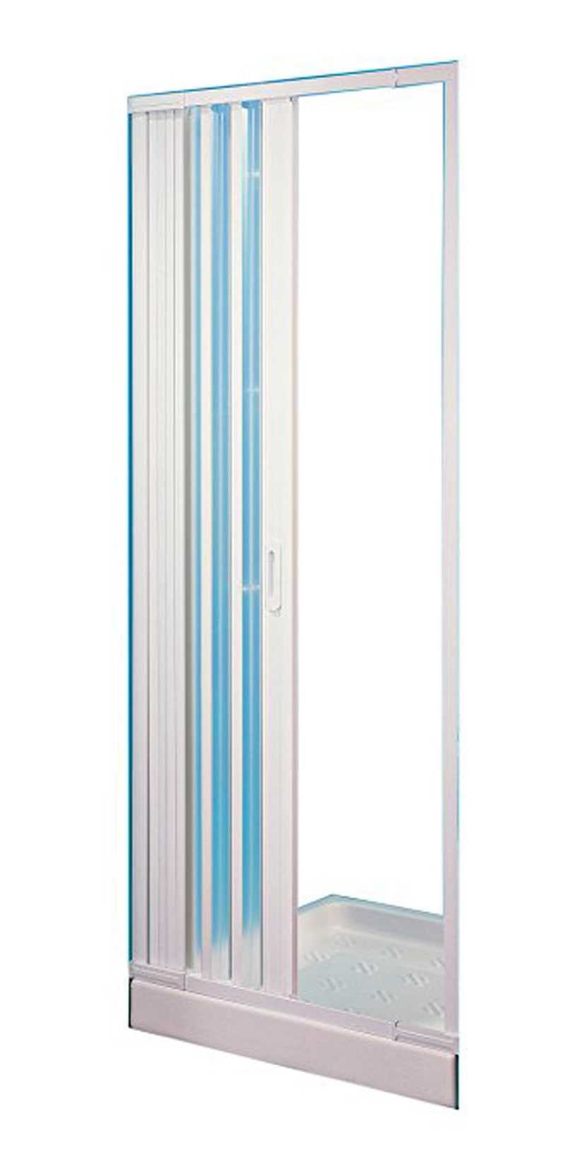 Negrari Hobby Box Doccia Riducibile 1 Lato L 120 H 184 CM Porta Nicchia Bianco Profili PVC Anta Scorrevole Reversibile Soffietto Accorciabile Arredo Bagno Economico Cabina Pannelli Infrangibili Antisfondamento Antiingiallimento Viti Acciaio Antiruggine