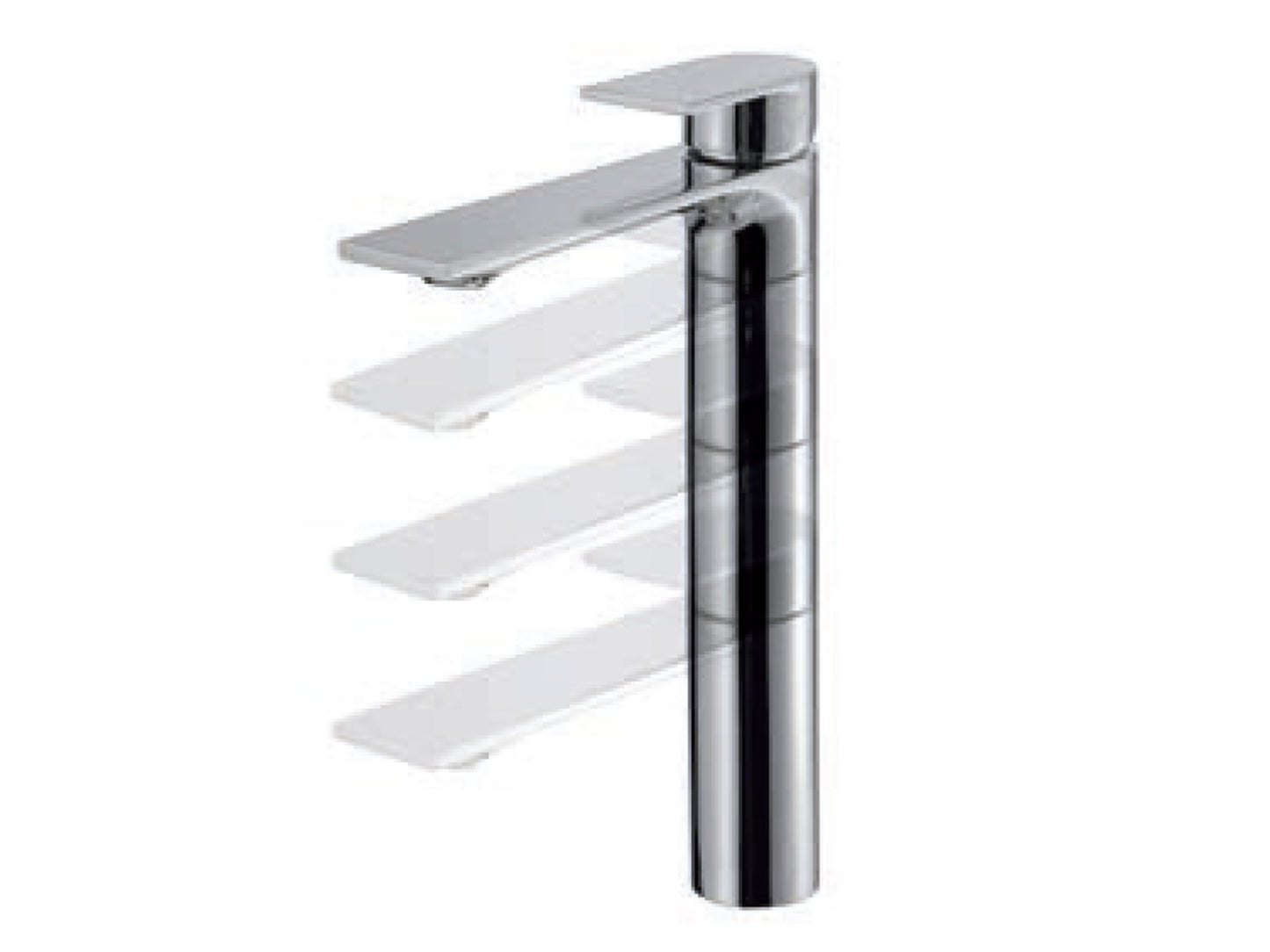 Miscelatore Monocomando Lavabo Rubinetterie Treemme Ran Dimensioni Su Misura Da 90 A 253 MM Materiale Ottone Finitura Cromata