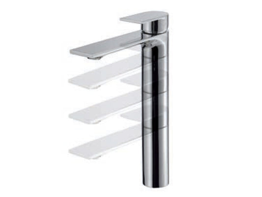 Miscelatore Monocomando Lavabo Rubinetterie Treemme Ran Dimensioni Su Misura Da 90 A 253 MM Materiale Ottone Finitura Cromata