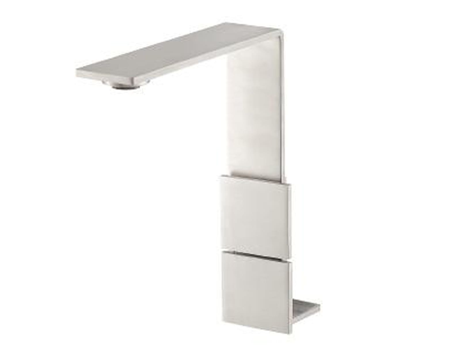 Rubinetterie Treemme 3M 5mm IT 2515 IS 5F ZZ Miscelatore Monoforo Appoggio Lavabo 205 mm Con Areatore Orientabile Stile Moderno Materiale Acciaio Inox Finitura Acciaio Spazzolato Inox