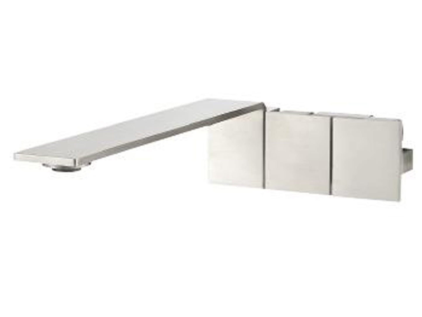 Rubinetterie Treemme 3M 5mm RWIT 2552 IS 10 + RWIT 2551 ZZ 11 Miscelatore Gruppo Lavabo Incasso A Muro 252 mm Areatore Orientabile 3 Fori 2 Leve Con Piastra Stile Moderno Materiale Acciaio Inox Finitura Spazzolata Inox