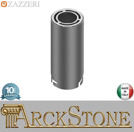 Zazzeri Rubinetterie JK21 Mono Braccio Doccia Per Soffione Da Soffitto Presa Tonda Braccio Tondo Lunghezza 350 mm Stile Moderno Materiale Acciaio Inox Finitura Acciaio Spazzolato