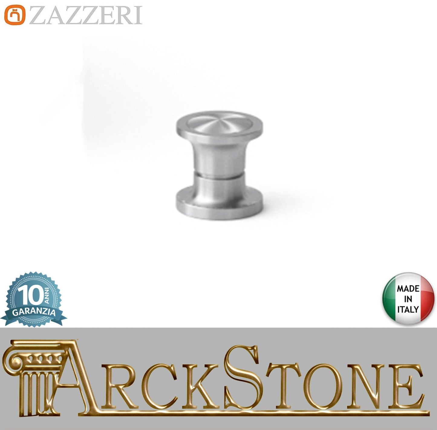 Zazzeri Rubinetterie JK21 Mono Miscelatore Lavabo / Vasca Da Piano Senza Bocca Monoforo Monocomando Altezza 65 mm Senza Piletta Di Scarico Stile Moderno Materiale Acciaio Inox Finitura Acciaio Spazzolato