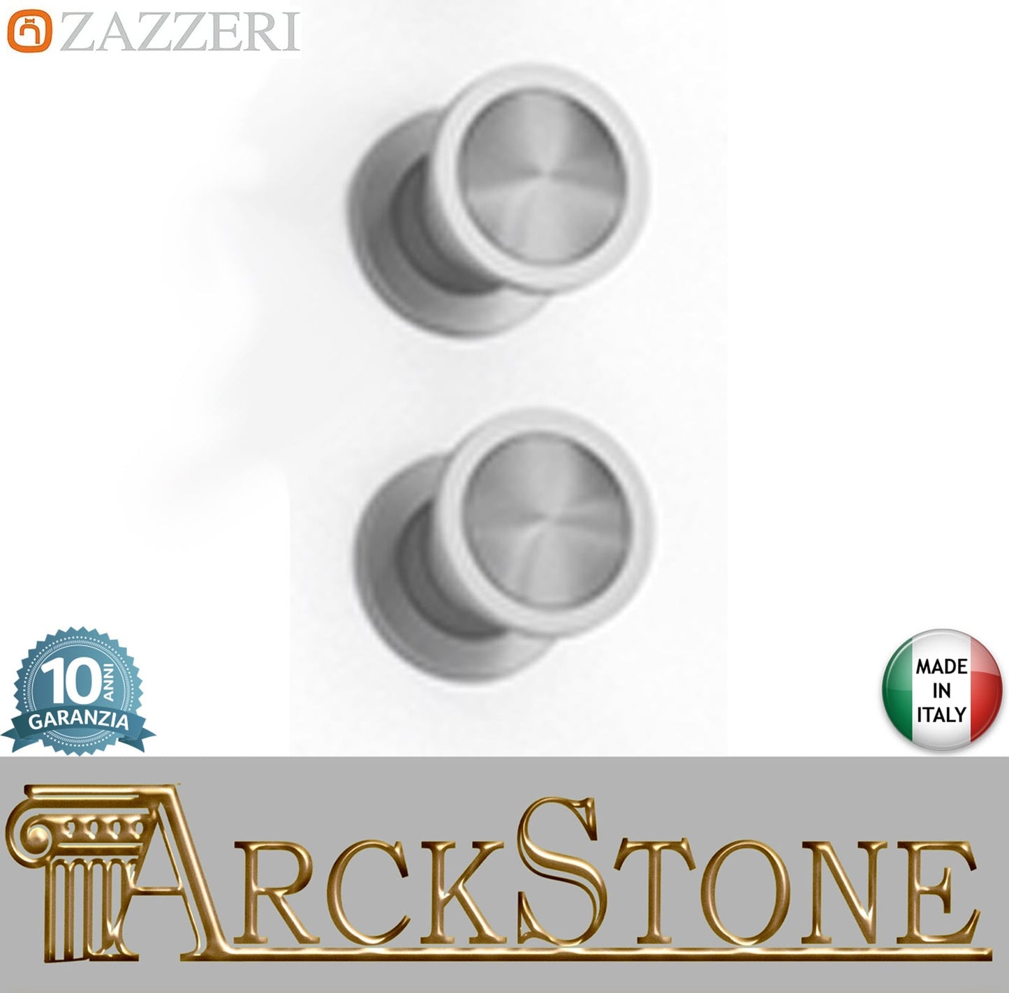 Zazzeri Rubinetterie JK21 Mono Miscelatore Gruppo Doccia Termostatico Incasso A Muro CONFORT 1 Via 2 Fori Monocomando Stile Moderno Materiale Acciaio Inox Finitura Acciaio Spazzolato